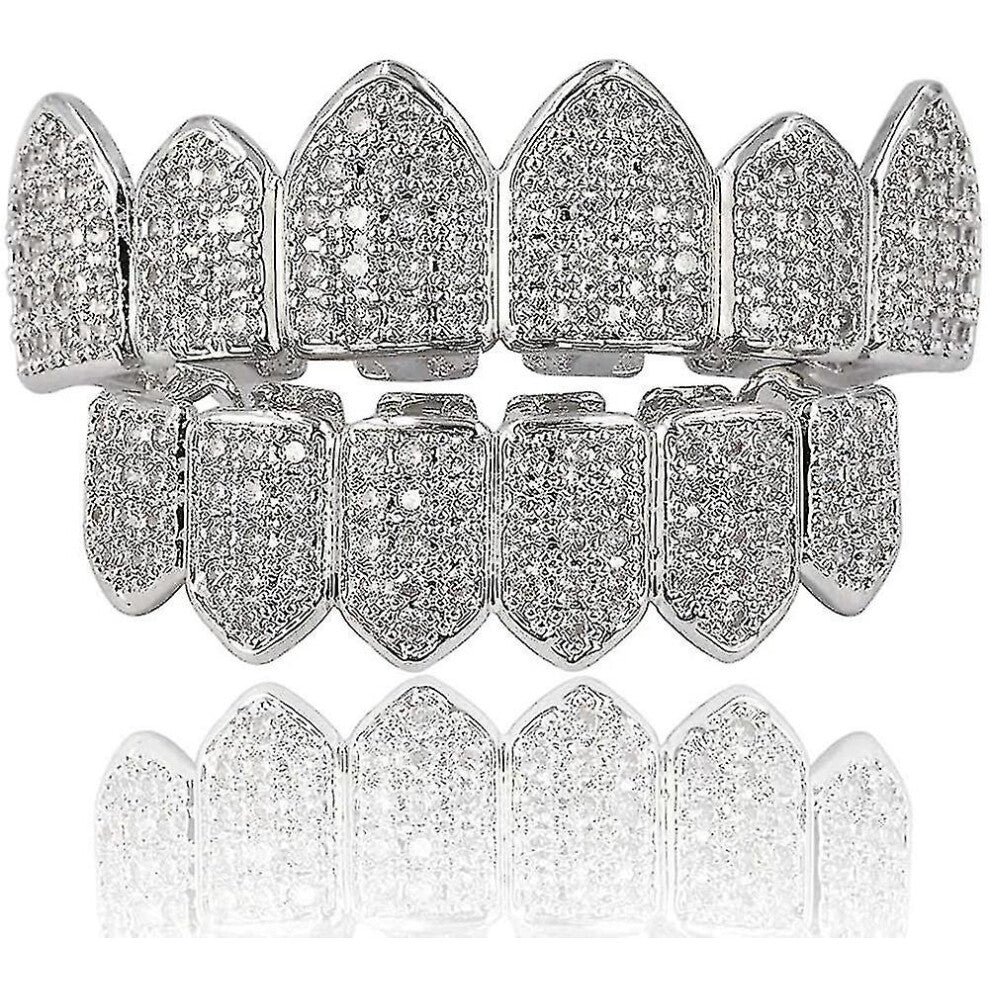 Custom Fit Grills Teeth Set - Hip Hop Style For Men-women, 18k Gold Polished