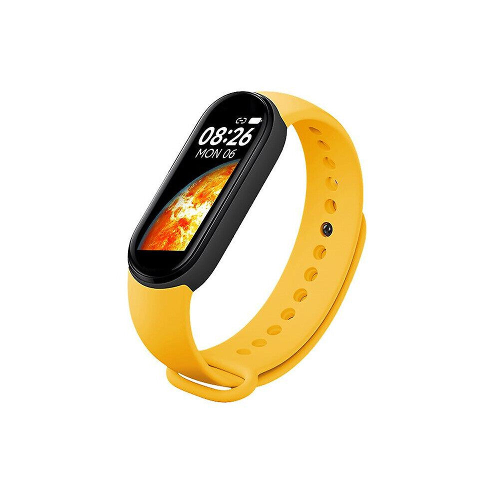 (Yellow) Children's Wrist Watches Waterproof Adult Kids Tracker Heart Rate Blood Pressure Monitor Smart Bracelet Sport Smartband