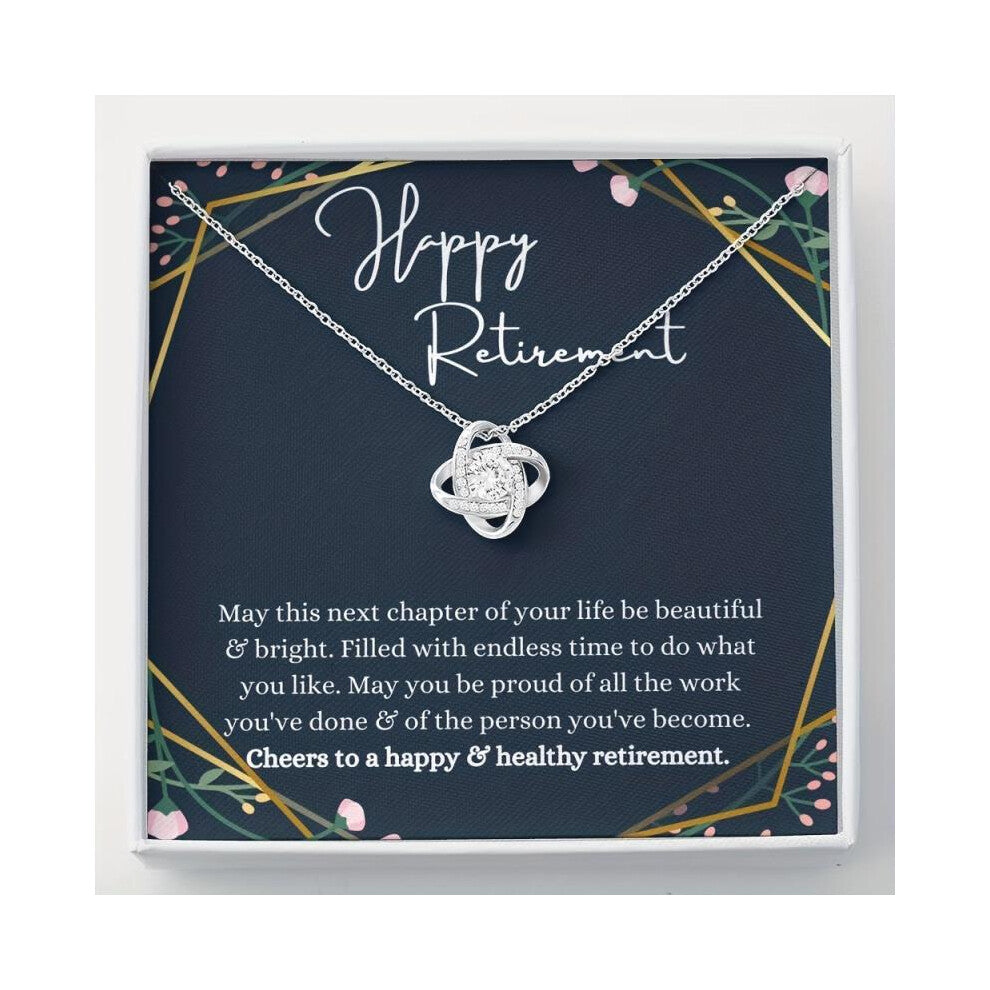 (Silver, 45cm) Elegant Retirement Necklace for Women - Perfect Gift for Teachers and Colleagues