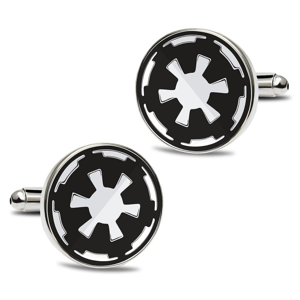 Men's Classic Stainless Steel Initial Cufflinks, Casoty Jewelry Fashion Star Wars Cufflinks