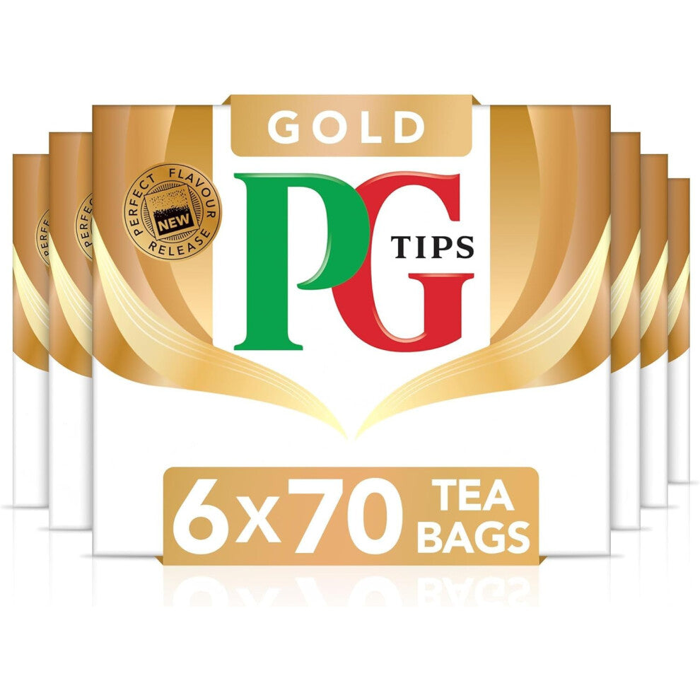 Gold | Black Tea Bags Bulk | Indulgent, Velvety & Rich Black Tea | Perfect Flavour Release | 6 Packs | 420 Plant Based Biodegradable Teabags