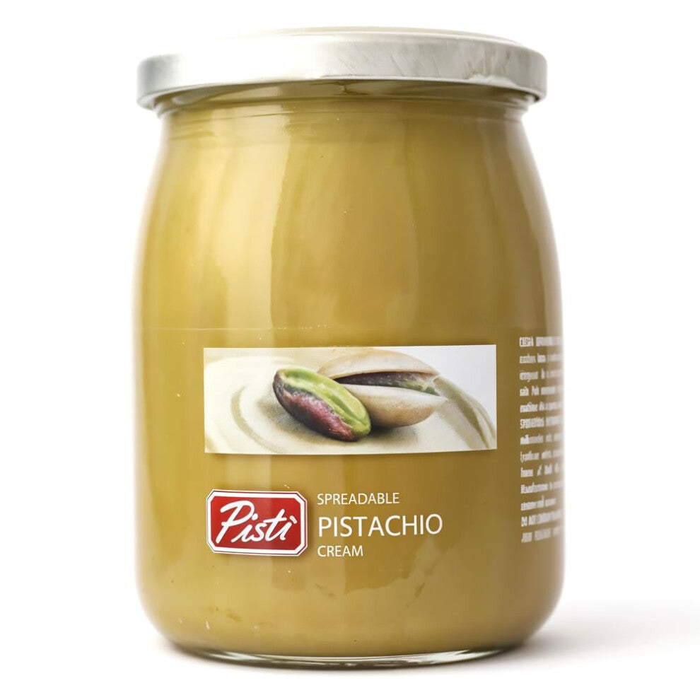 Pistachio Cream 600g | Pisti Spreadable Cream Creamy Indulgence for Desserts, Snacks Suitable for Breakfasts & Desserts with Luxurious Pistachio