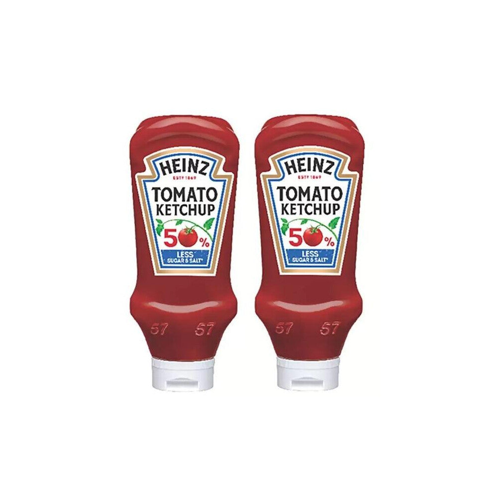 Heinz Tomato Ketchup 50% Less Sugar & Salt 2 x 880g