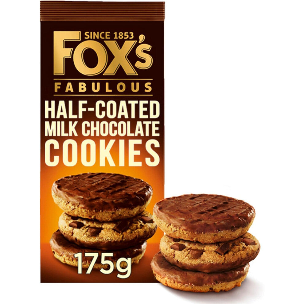 (Pack Of 4) Fox's Biscuits Chunkie Half Chocolate Cookies 175g