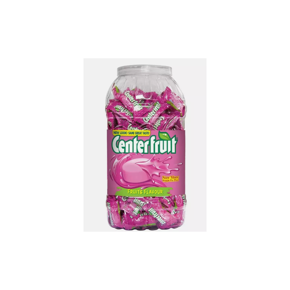 Center Fruit Fruits Flavour Bubble Gum Jar 200 Pcs 600g