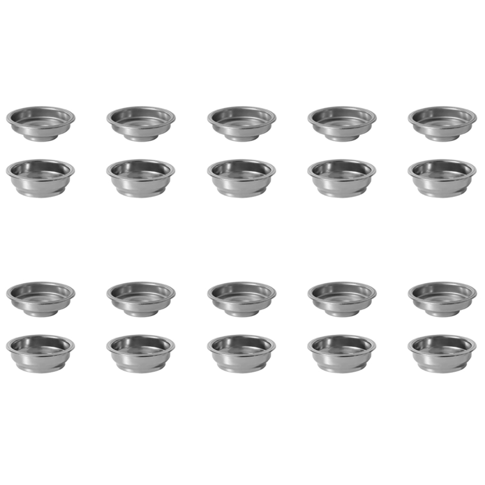 20PCS Stainless Steel 58mm Coffee Tea Filter Basket for Espresso Machine Accessories Pressurized Powder Bowl