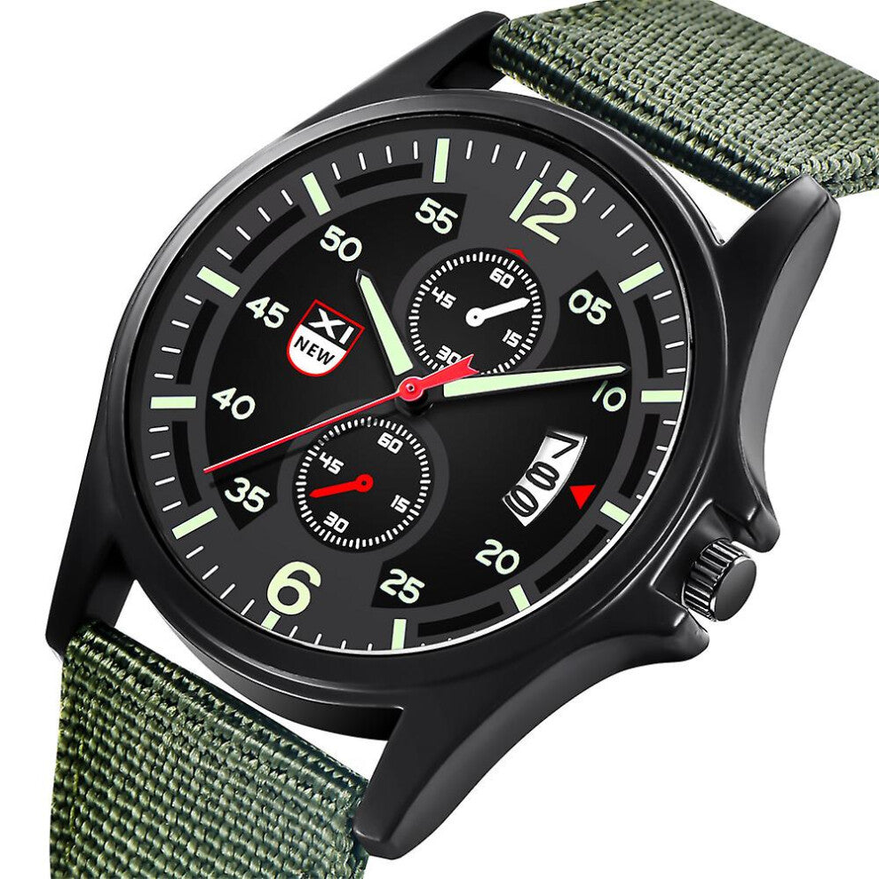 Military Nylon Waterproof Date Quartz Analog Army Men's Quartz Wrist Watches