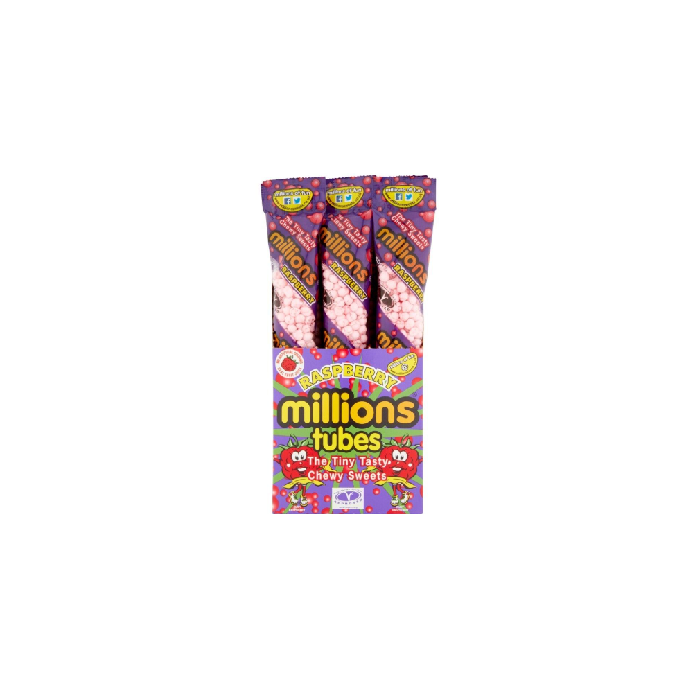 Millions Raspberry Tubes 55g