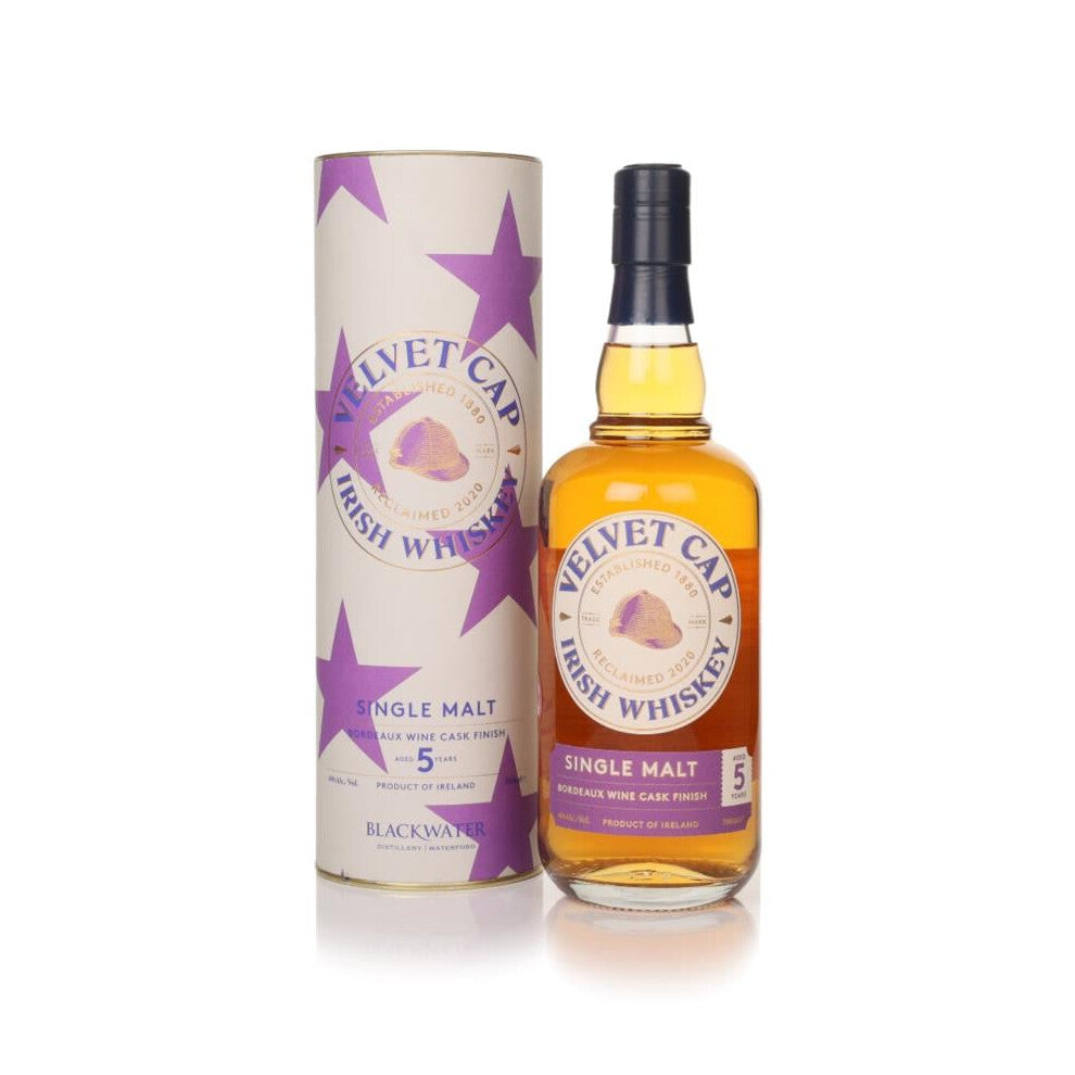 Velvet Cap 5 Year Old Single Malt Irish Whiskey - Bordeaux Wine Cask Finish 70cl 40%
