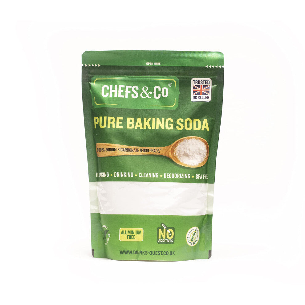 | Pure Baking Soda (1 KG) | 100% Sodium Bicarbonate of Soda Food Grade | Baking Soda for Cooking & Drinking & Cleaning | Aluminium Free | BPA Free |