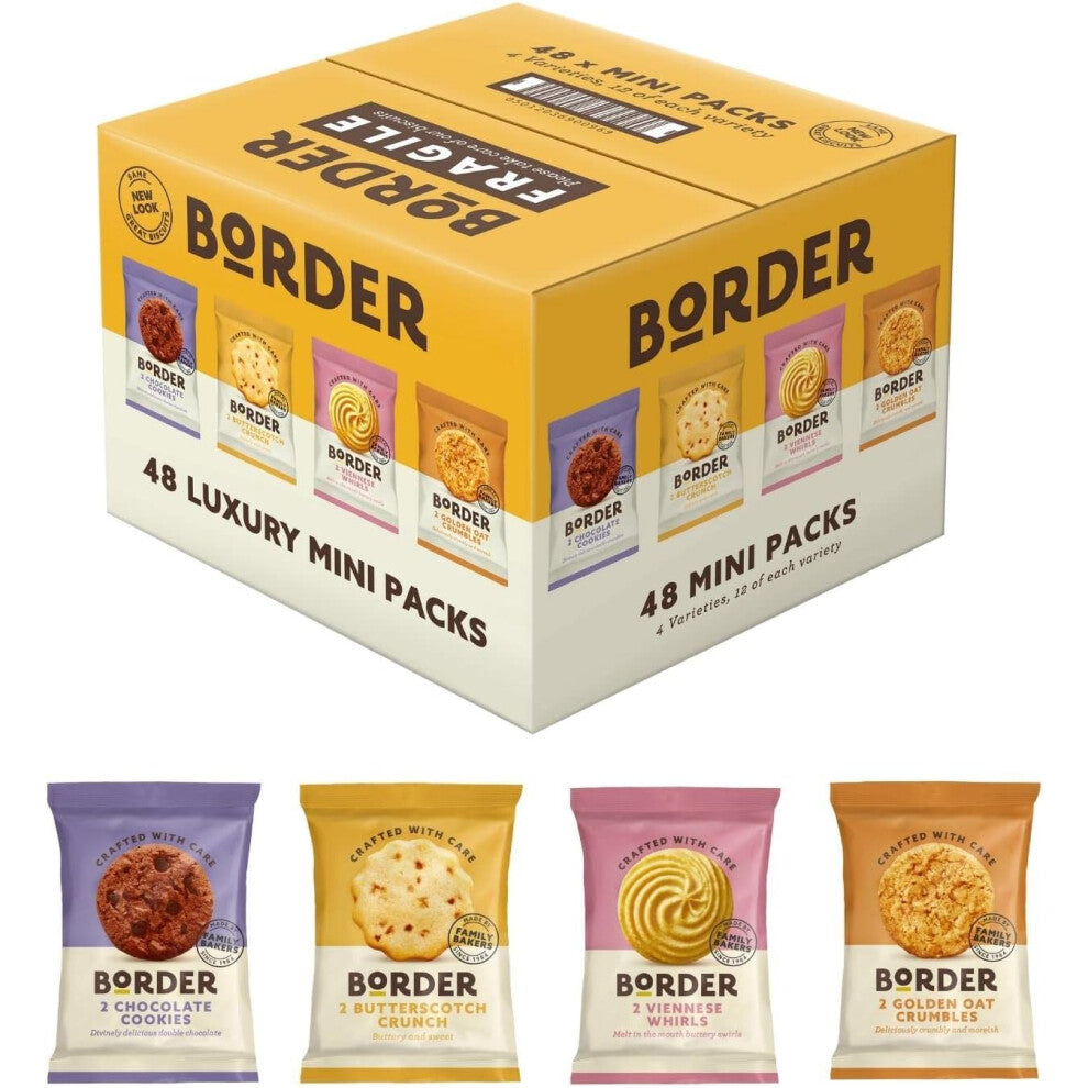Border Multipack Biscuits Individually Wrapped Treat Customers Guests or Yourself to the Ideal Biscuits Gift Set 48 Twin Packs