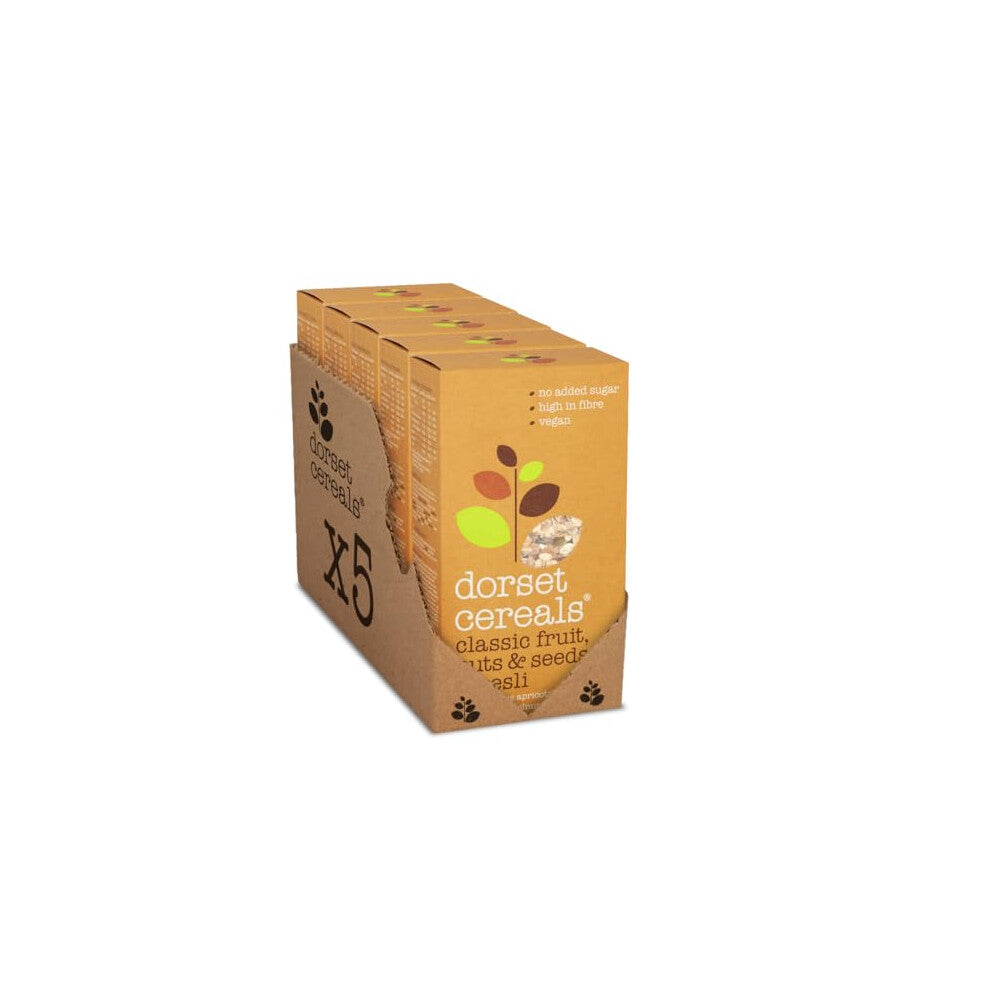 Dorset Cereals Classic Fruit, Nuts & Seeds Muesli | Healthy Breakfast Cereal | Vegan | High Fibre | 5 PACKS of 600g