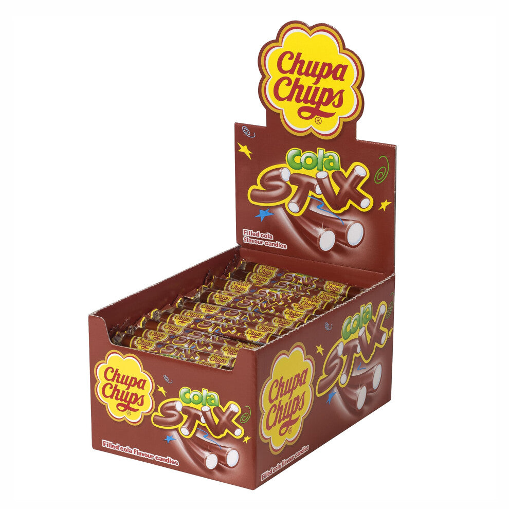 Chupa Chups Cola Stix, Fondant Filled, Chewy Party Sweets, Suitable for Vegetarians - Bulk Box Of 150 Sticks