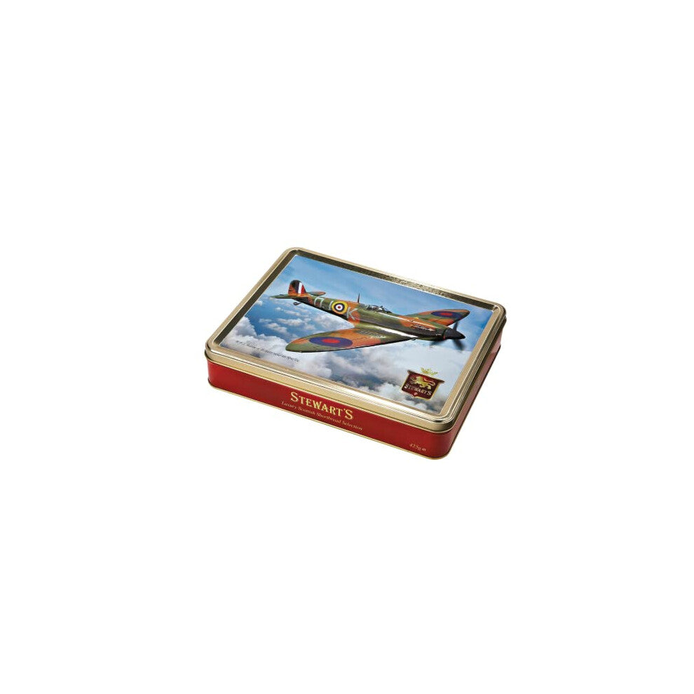 Stewarts Wwii Battle of Britain Veteran Spitfire Shortbread Biscuit Tin 400 g