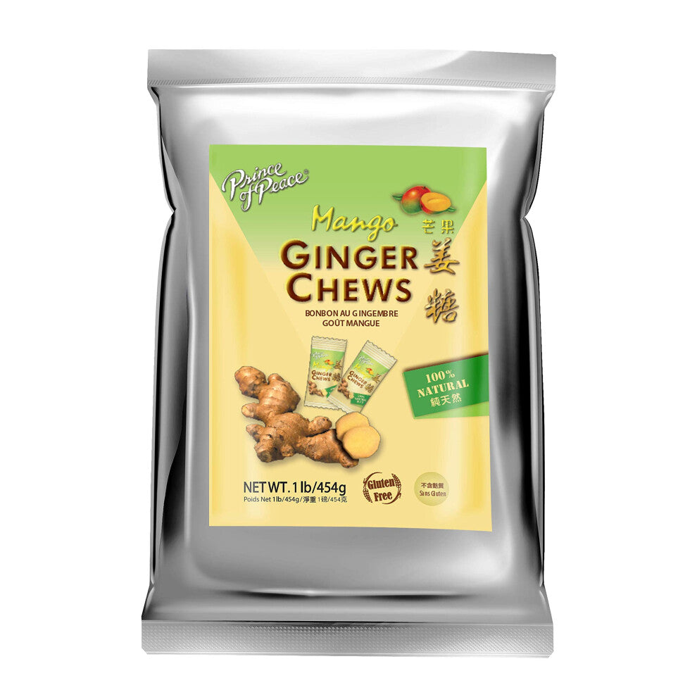 Prince of Peace Ginger Chews with Mango, 1 lb. ? Candied Ginger ? Mango Candy ? Mango Ginger Chews ? Natural Candy