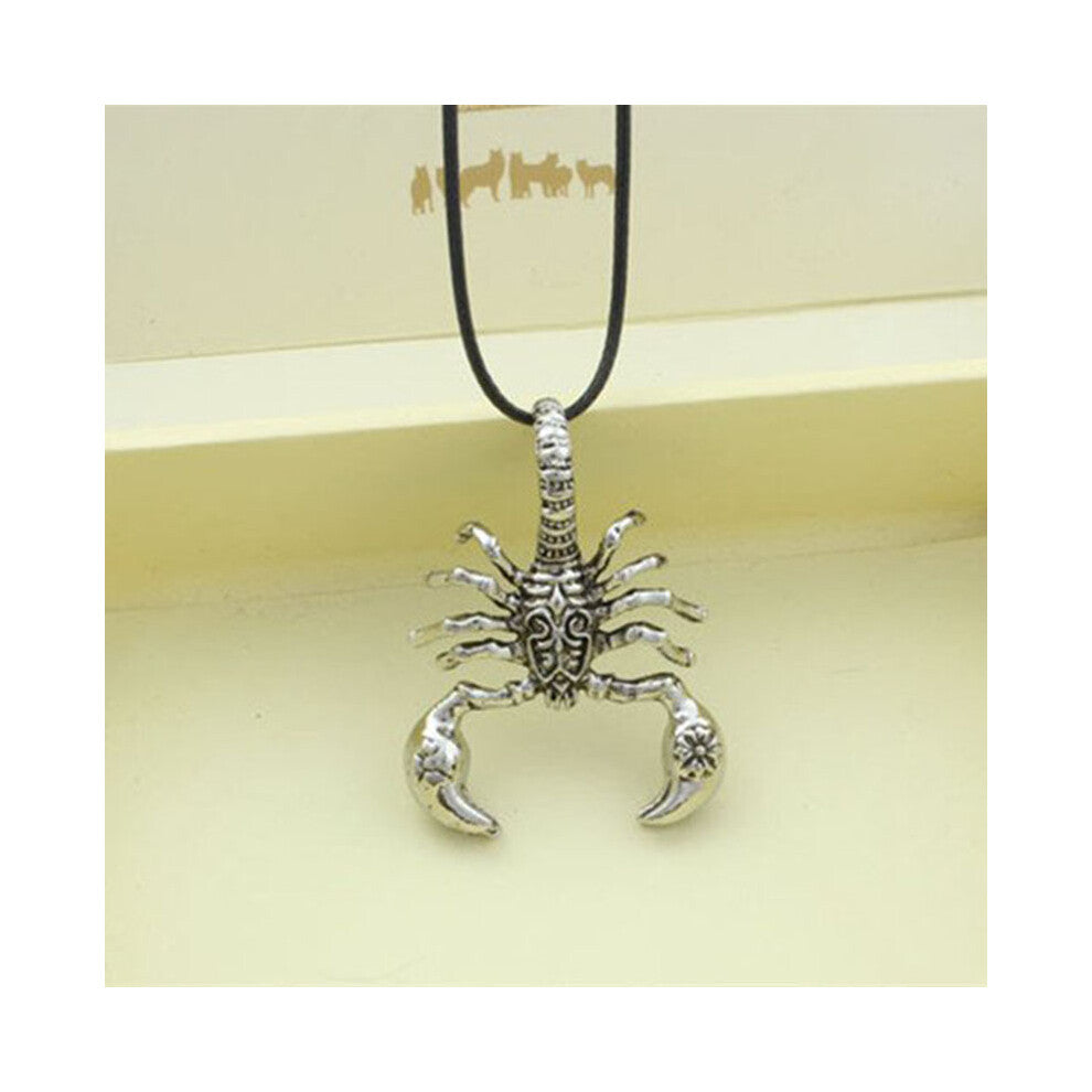 ( Silver) Stainless Mens Womens Steel Scorpion Biker Pendant Necklace Jewelry Xmas Gift