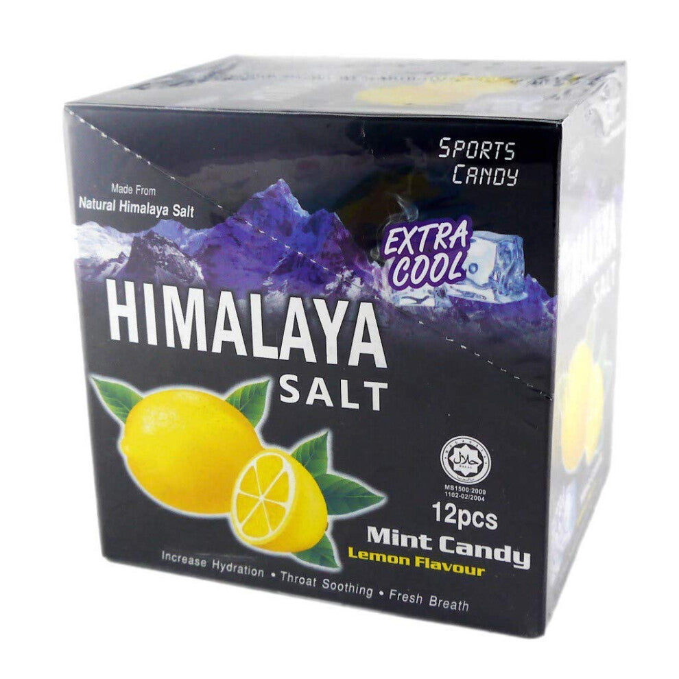 Big Foot Malaysia Himalaya Salt Candy Mint Lemon Flavour Extra Cool Fresh Sport Candy Gula Halal 15g (0.53oz) x 12 Packs (per Box)