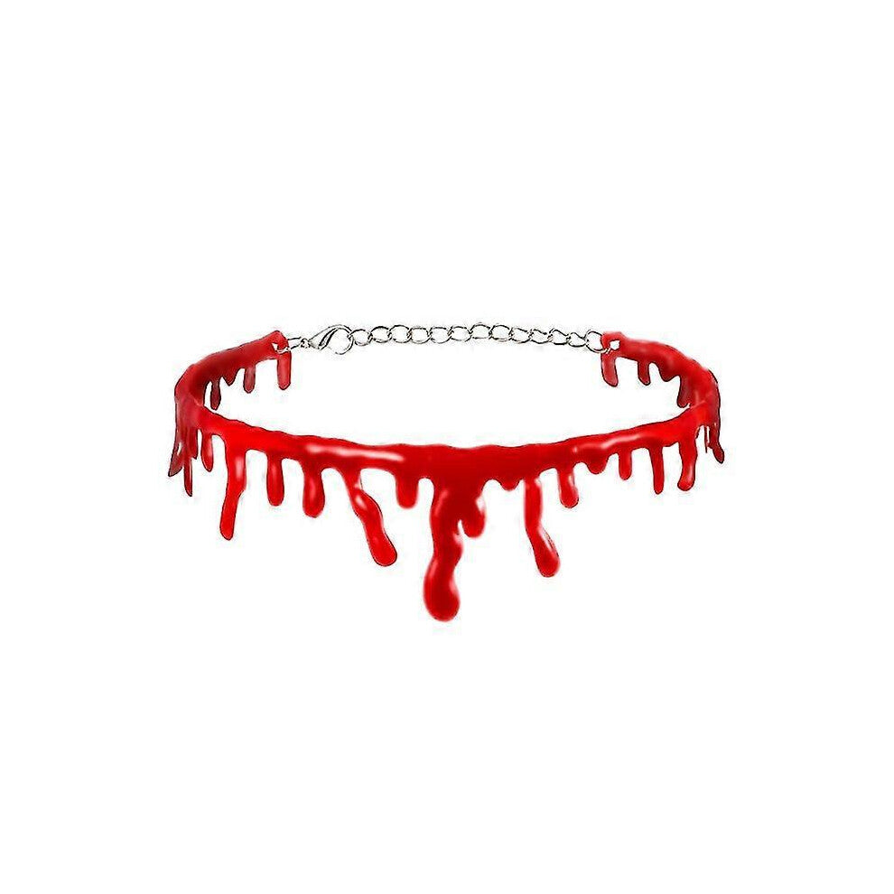 Halloween Blood Necklace Women Chokers Necklaces Halloween Party Diy Decorations Horror Props Kids Toy Gift Haunted House