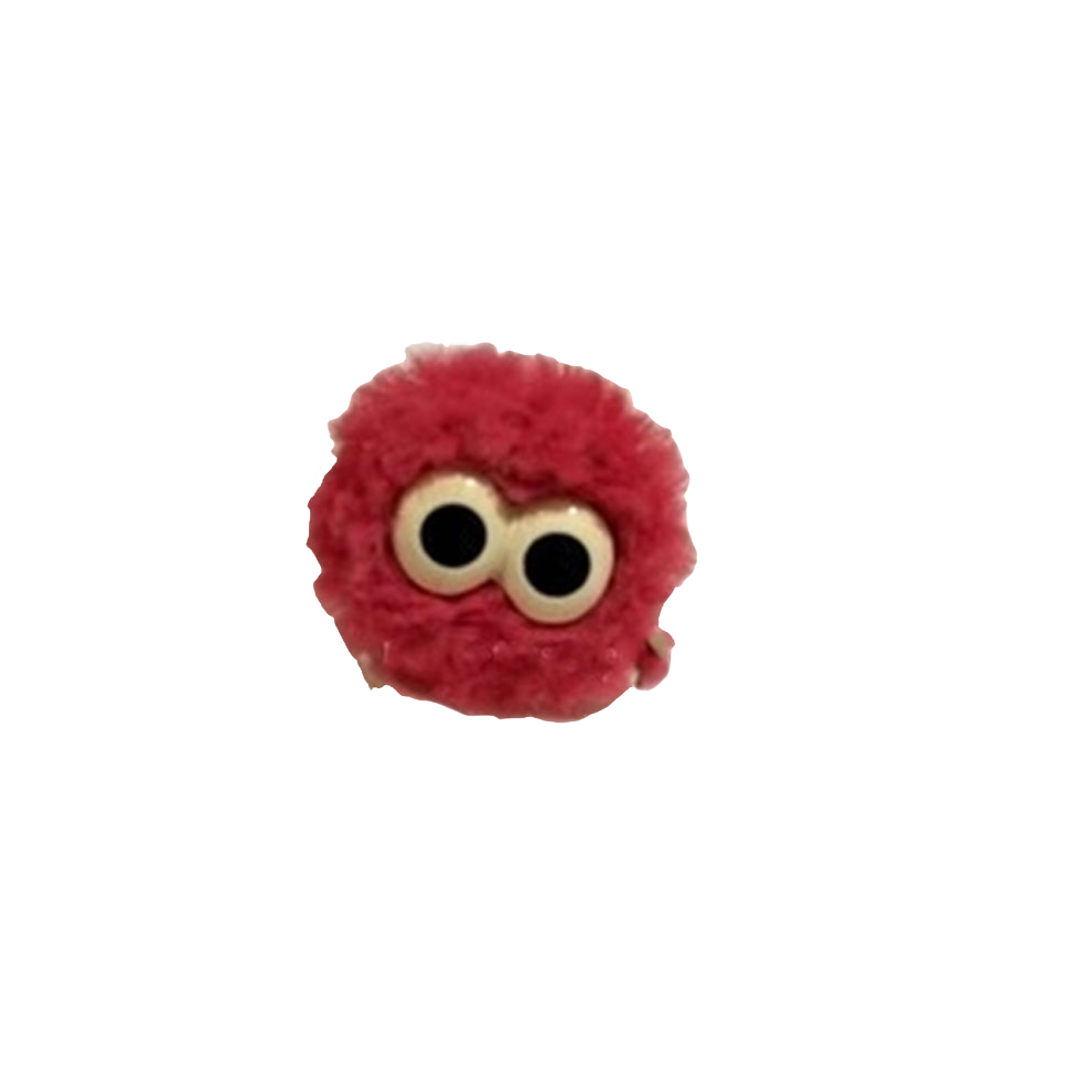 (Red) Ring Cartoon Finger Adorable Furry Ball Women Student Christmas Gift Girl Toys