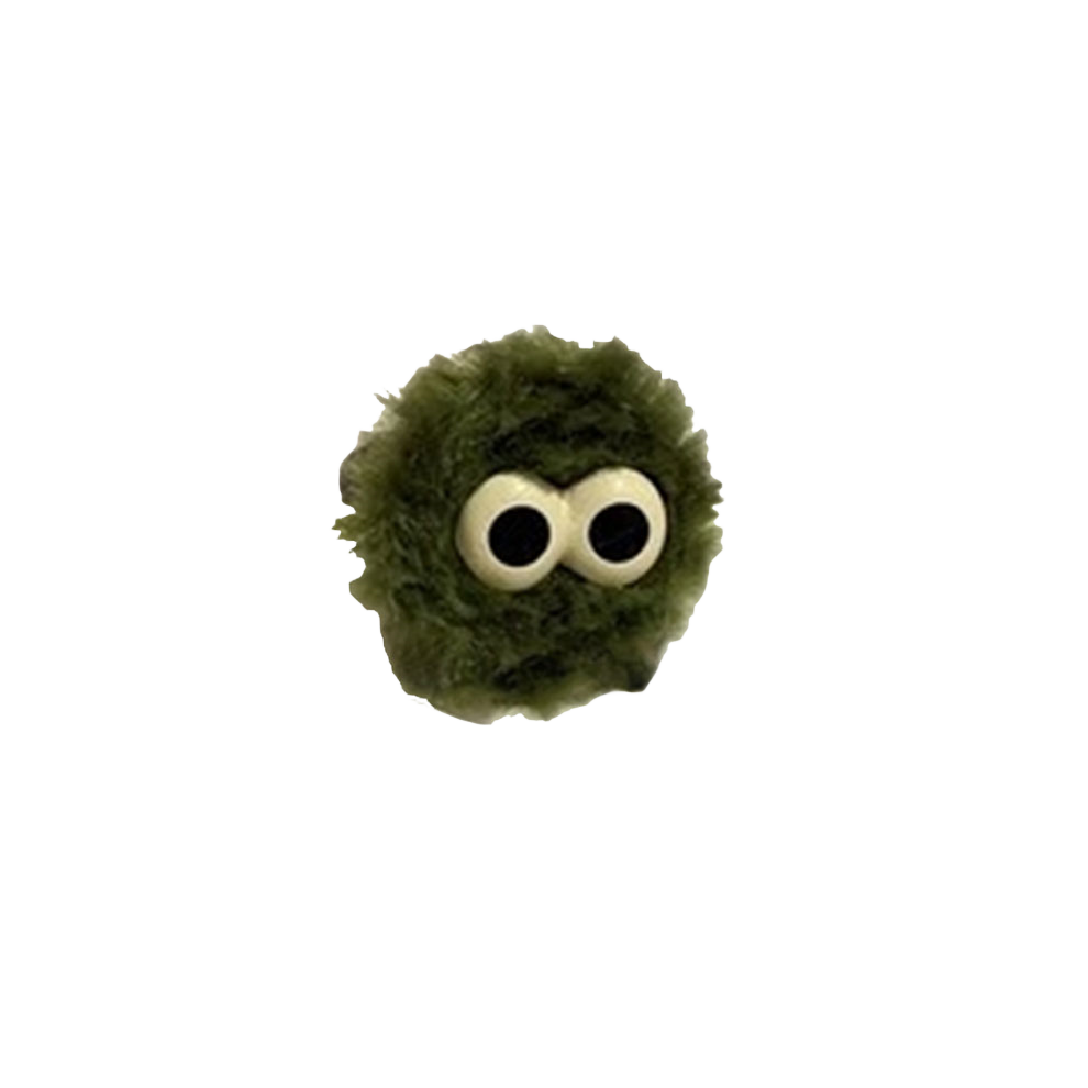 (Green) Ring Cartoon Finger Adorable Furry Ball Women Student Christmas Gift Girl Toys