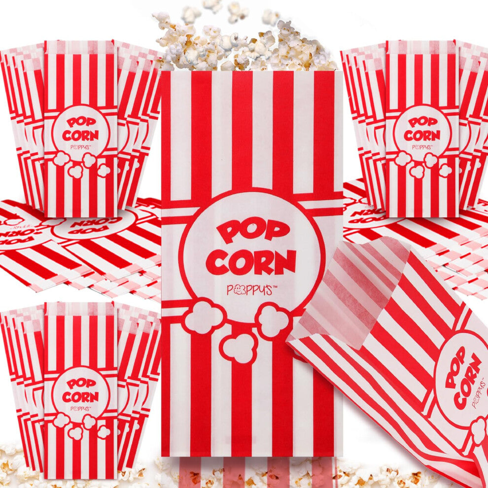 Poppy's Paper Popcorn Bags - 1000 1oz Concession-Grade Bags  Popcorn Machine Accessories for Popcorn Bars  Movie Nights  Concessions