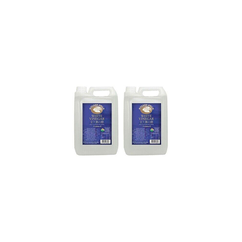 Golden Swan White Vinegar 5 Litre (Pack of 2) | Multi Purpose Use