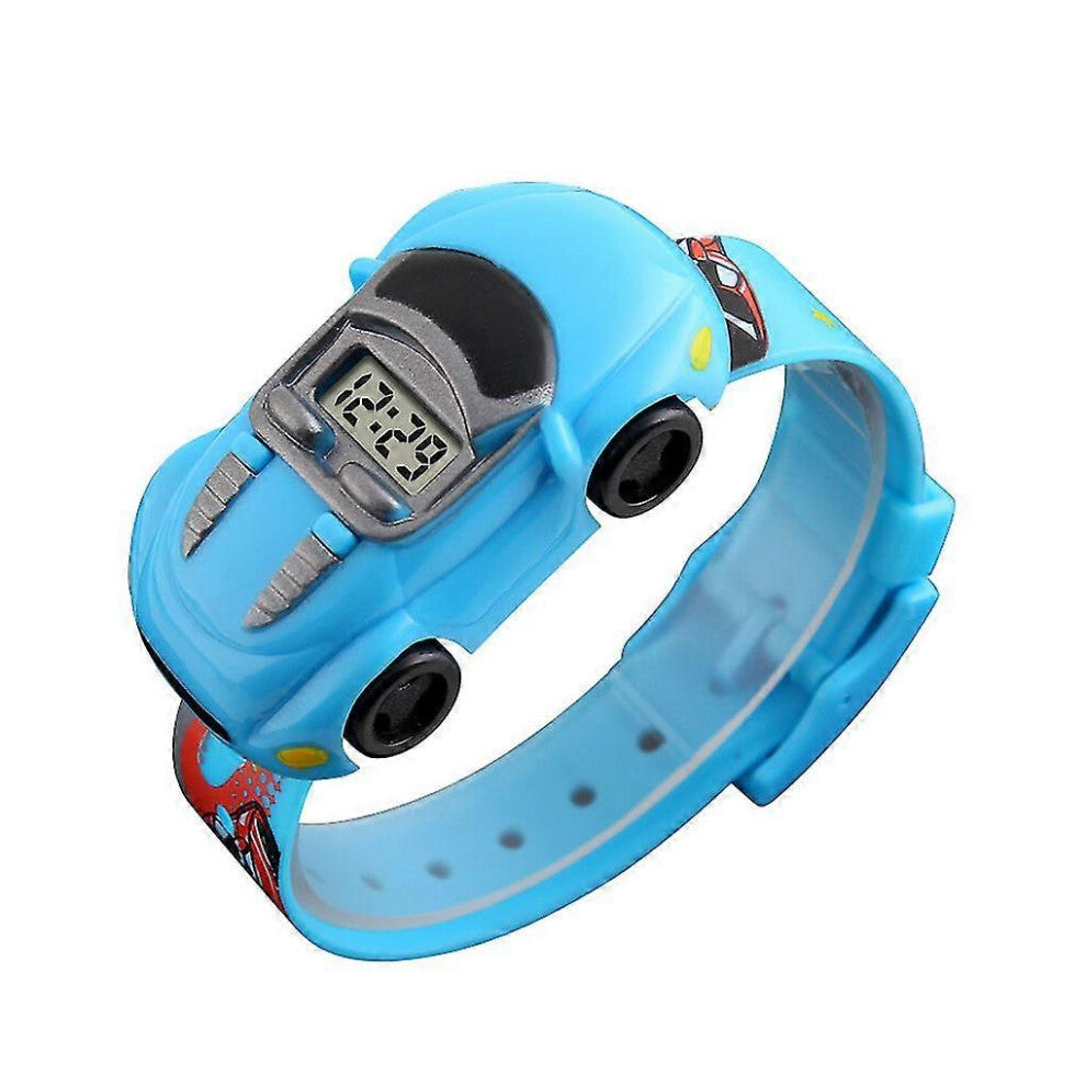Kids Digital Watch Cartoon Car Electronic Wristwatch Toy With Detachable Dial Multi-color Optional