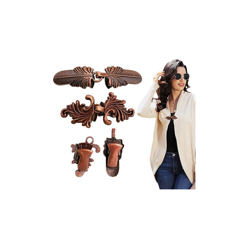 2pcs Vintage Sweater Scarf Clips Retro Swirl Cardigan Cape Pin Antique Clips Celtic Sweater Closure Dress Shirt Brooch Closure for Women Girls