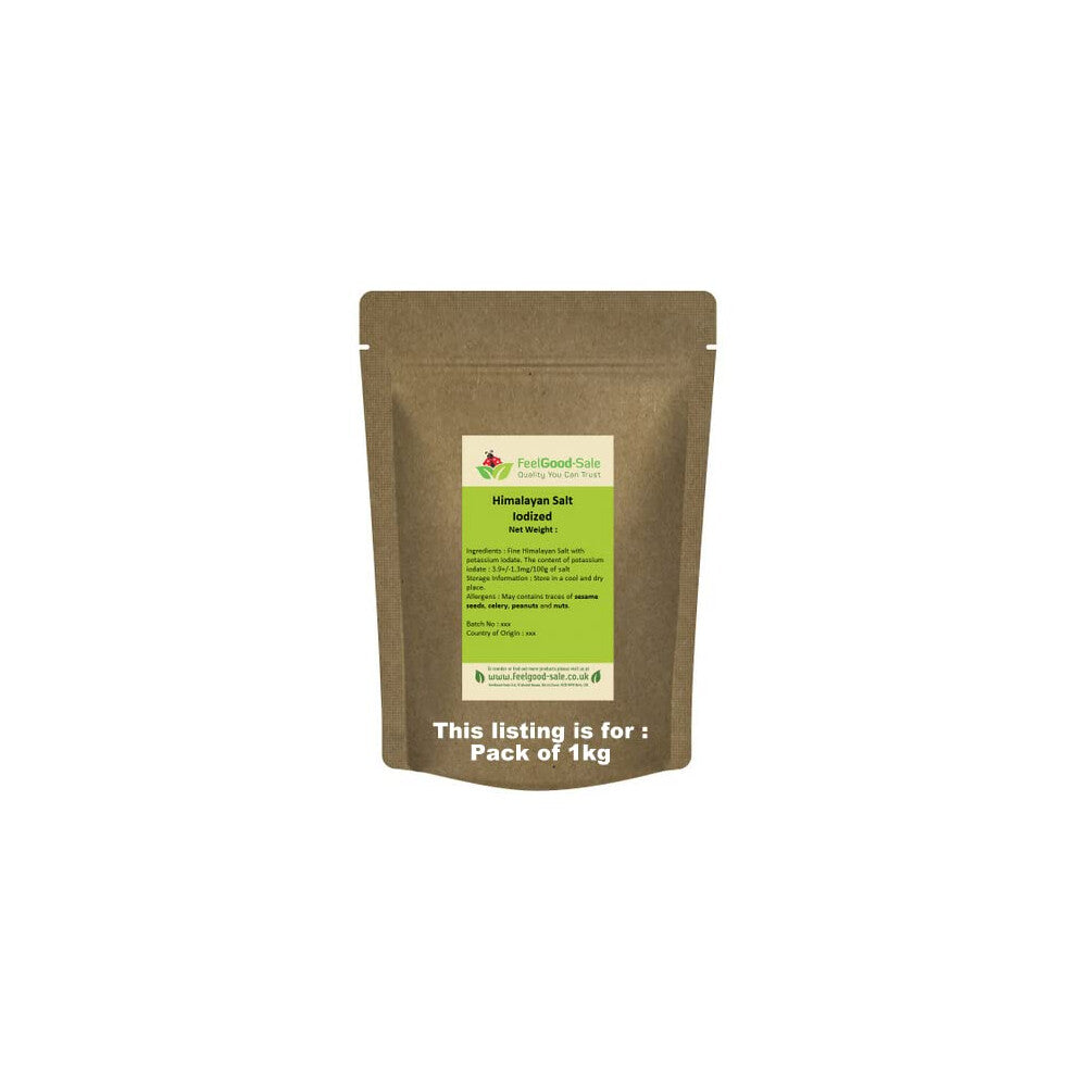 1kg Iodized Pink Himalayan Rose Salt Iodised Fine Grade 100% Natural