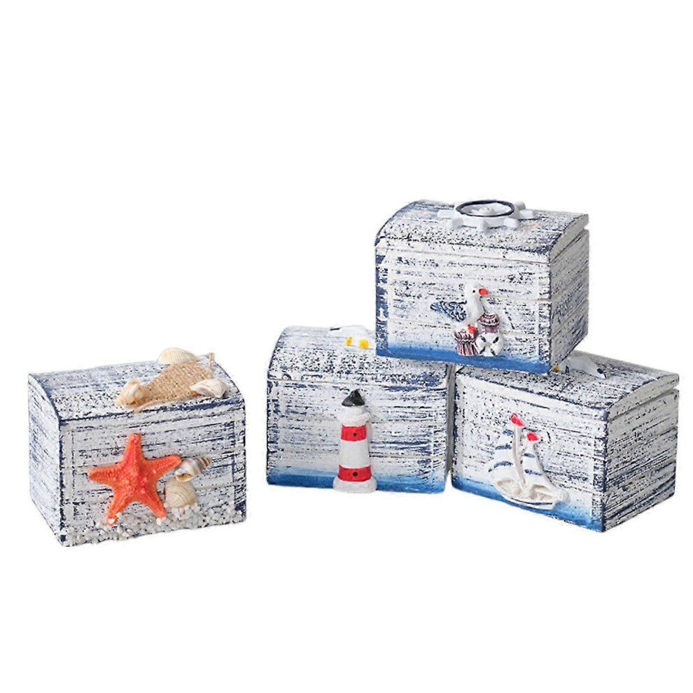 (C) Mediterranean Storage Box Stylish Mini Travel Jewellery Organiser With Lids For Candys Jewellery