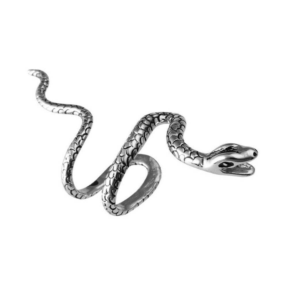 (silver) 1Pc Brass Snake Earing Clips Punk Non Pierced Clip Earrings Ear Cuffs Women Men Personality Jewelry