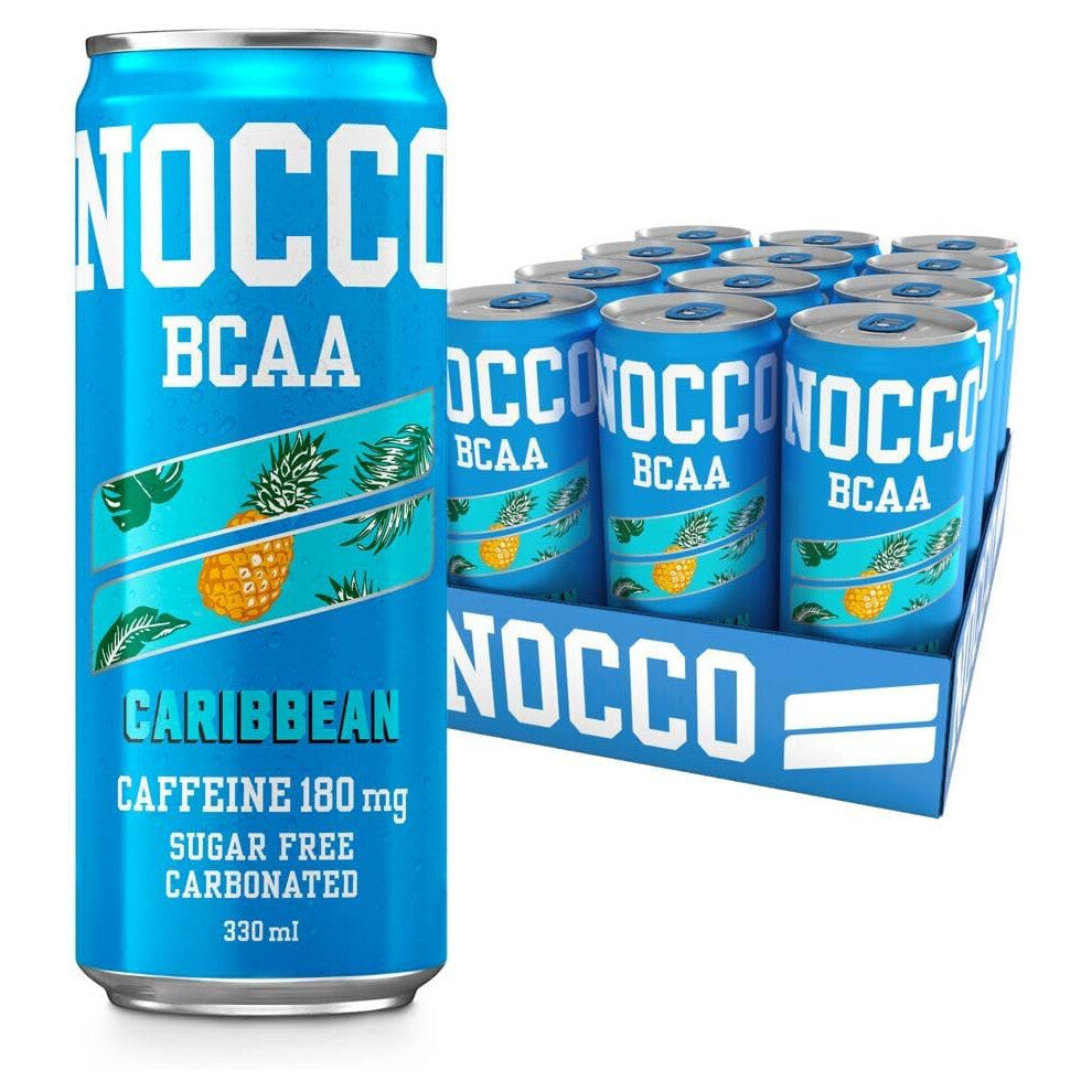 NOCCO Sugar Free Energy Drink BCAA Enriched with Amino Acids & Vitamins Ideal for Pre Workout 12 x 330ml