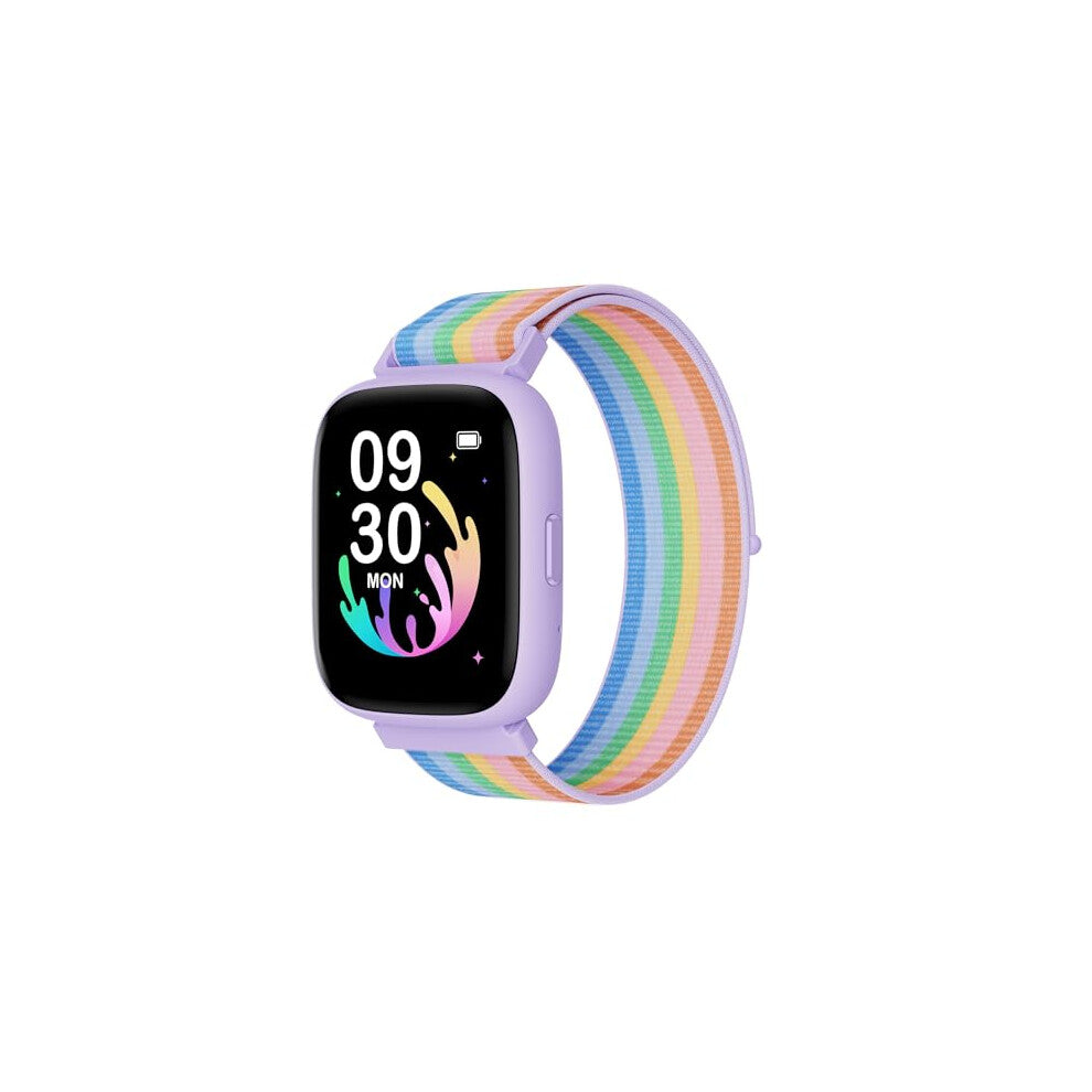 BIGGERFIVE Kids Smart Watch, 1.8" Fitness Watch Pedometer, Heart Rate, IP68 Waterproof, Sleep Tracker, Calorie Step Counter, 5 Puzzle Games