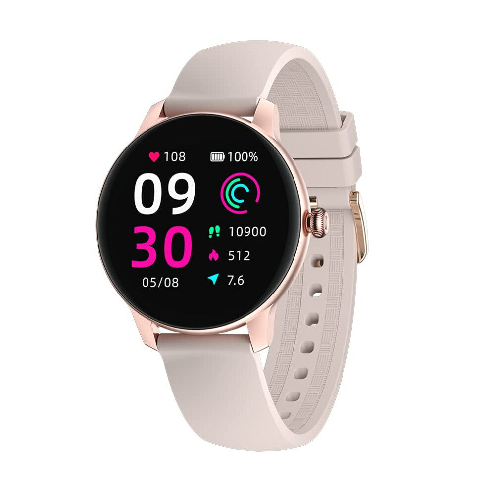 LUNIQUESHOP Smartwatch for women Round LSFIT | Female Health Tracking | Sport | Blood Oxygen | Heart Rate | Teenage Girl Watch | SmartWatch Compatible
