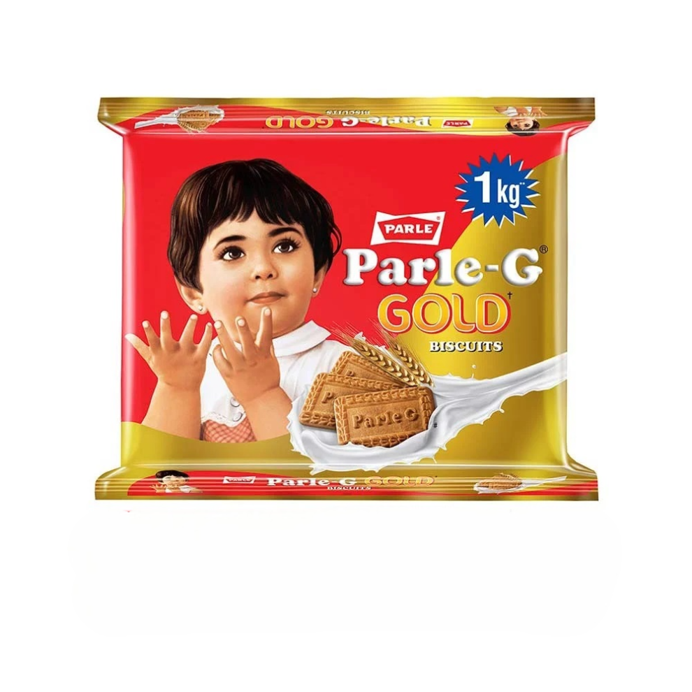 Parle-G Gold Biscuits, Premium Glucose Biscuit Family Pack Cookies 1Kg