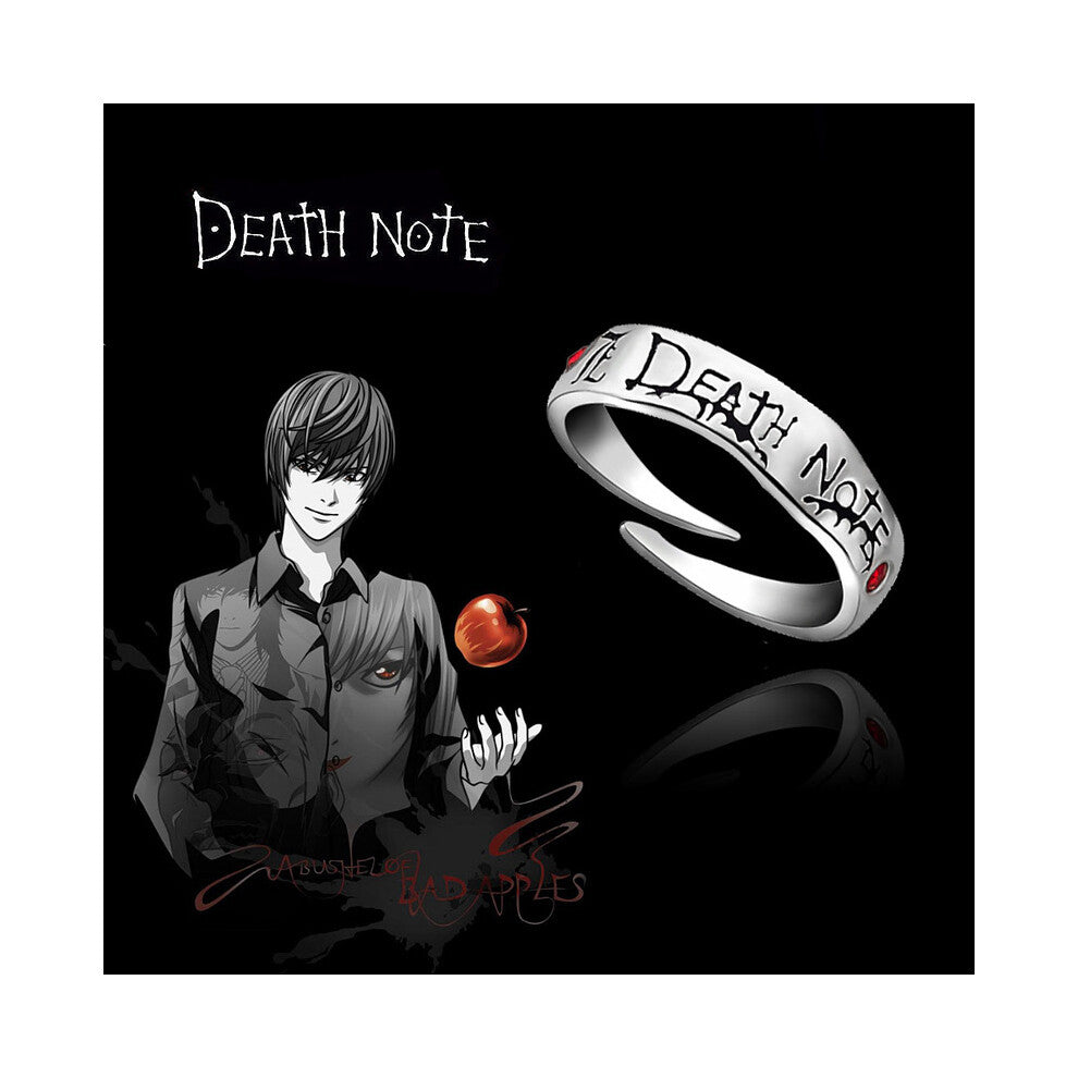 Anime Death Note Yagami Light Alloy Rings Cosplay For Men Women Adjustable Ring Props Jewelry Accessory Figure Toys Gift