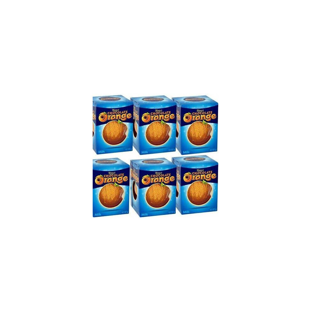 Terry Chocolate Orange Milk 157g (Pack of 6) | Classic Chocolate Treat with a Zesty Orange Twist | Segmented for Easy Snacking