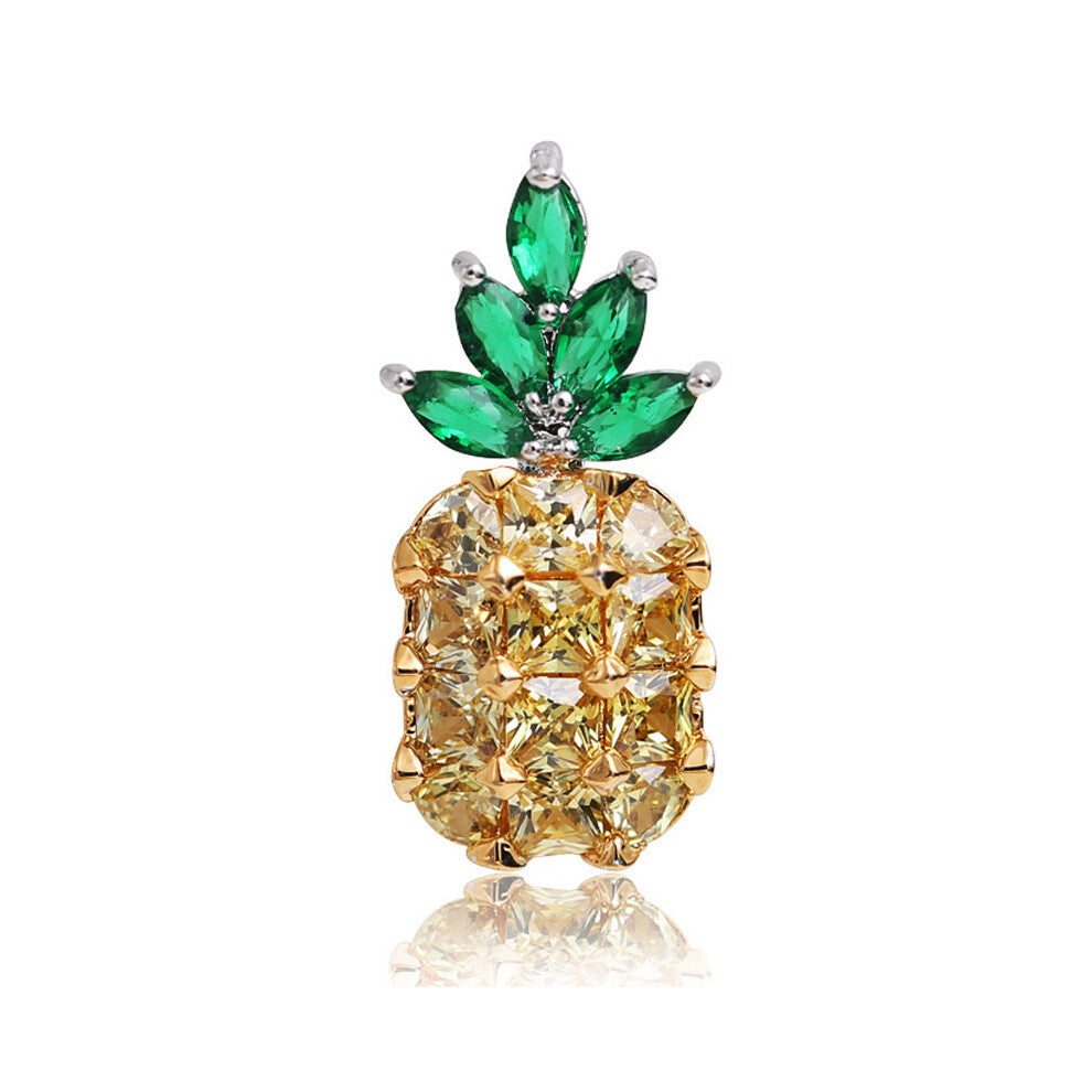 Small Pineapple Brooch Pin Fashion Cute Outerwear Accessory