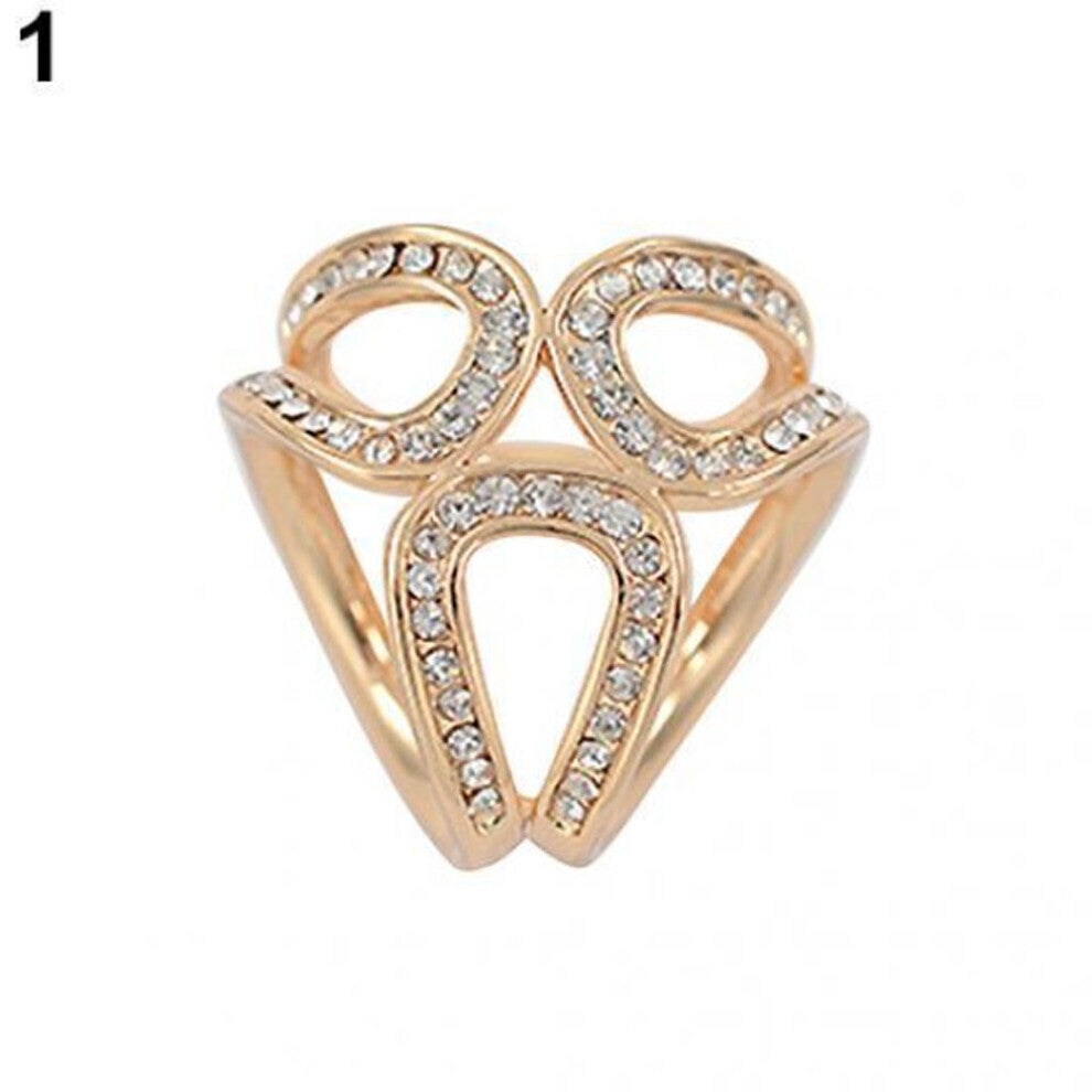 (golden) Silk Scarf Clip Holder Rhinestone Garland Hoop Twine Brooch Scarf Clip Buckle Jewelry Gift