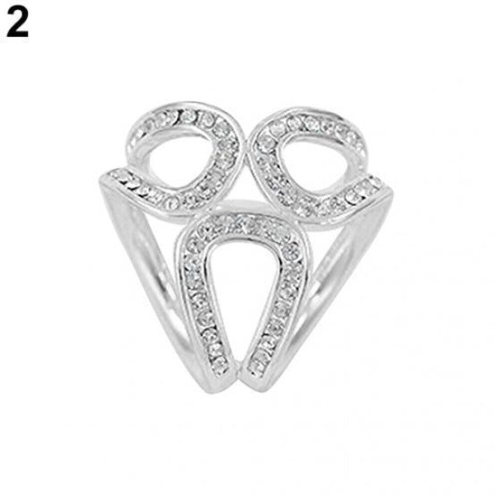 (silver) Silk Scarf Clip Holder Rhinestone Garland Hoop Twine Brooch Scarf Clip Buckle Jewelry Gift