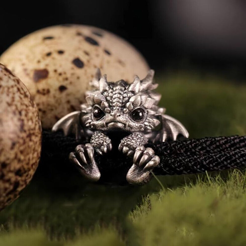 (black) Elegant Dragon Charm Bracelet Versatile For Casual Attire