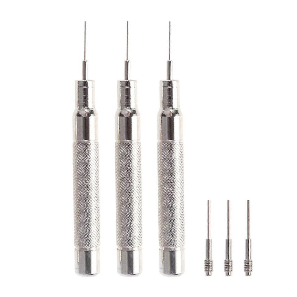 (As show, One size) Big Punch Disassembly Watch Repair Kit Mini Hand Tool Plug Tap Steel Straight Watch Repair Tap Set Punching Needle Set of Spare Ne