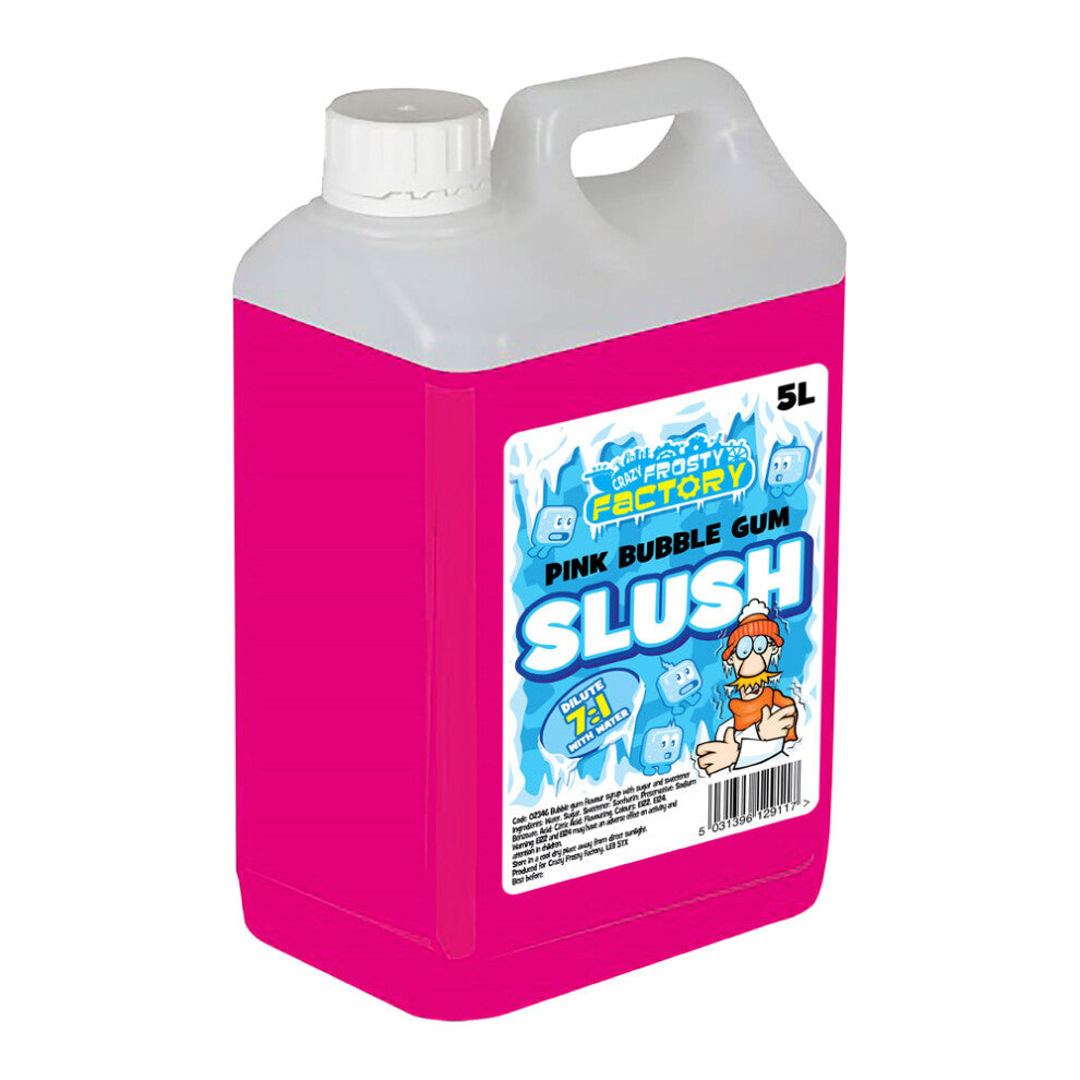 Crazy Frosty Factory Pink Bubblegum Slush Syrup 5L