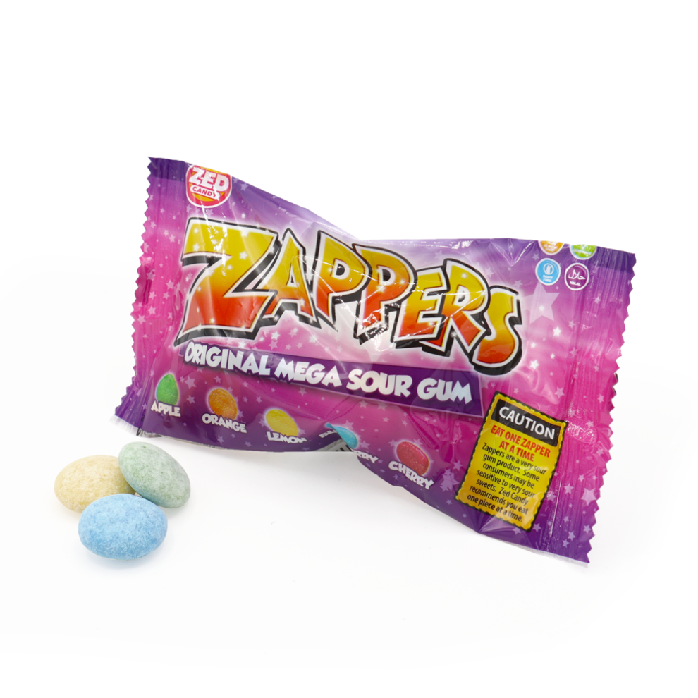 Zed Candy Zappers Original Mega Sour Gum 50g 50p PMP