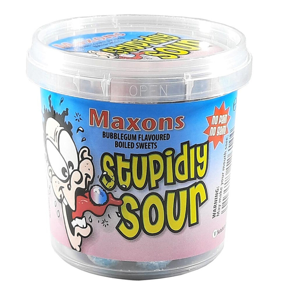 Maxons Stupidly Sour Bubblegum Flavour Boiled Sweets100g