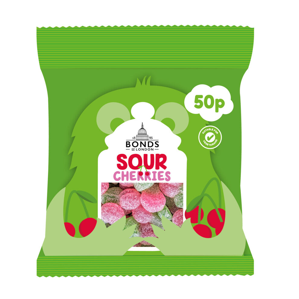 Bonds Sour Cherries Treat Bags 50g 50p PMP