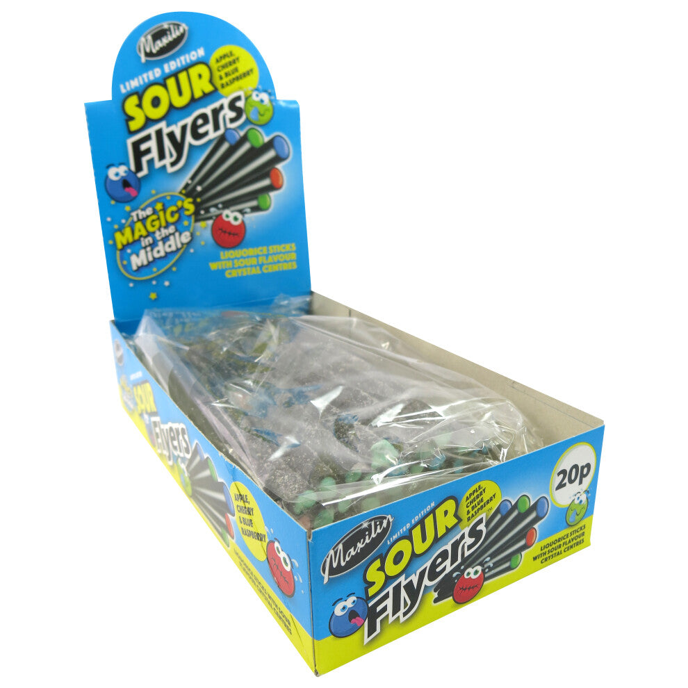 Maxilin Giant Sour Liquorice Flyers 20p