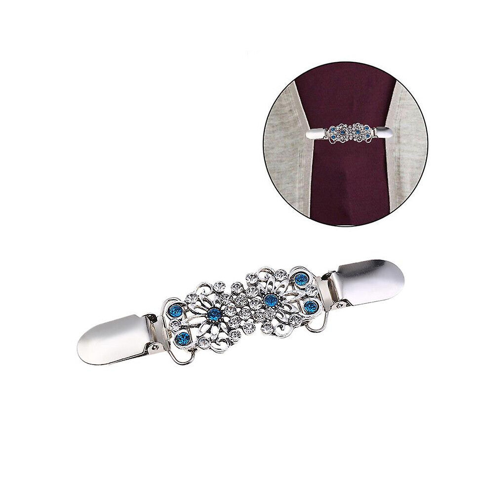 (As show, One size) Women Cardigan Sweater Blouse Shawl Clips Brooch Shirt Collar Duck Clip Clasps