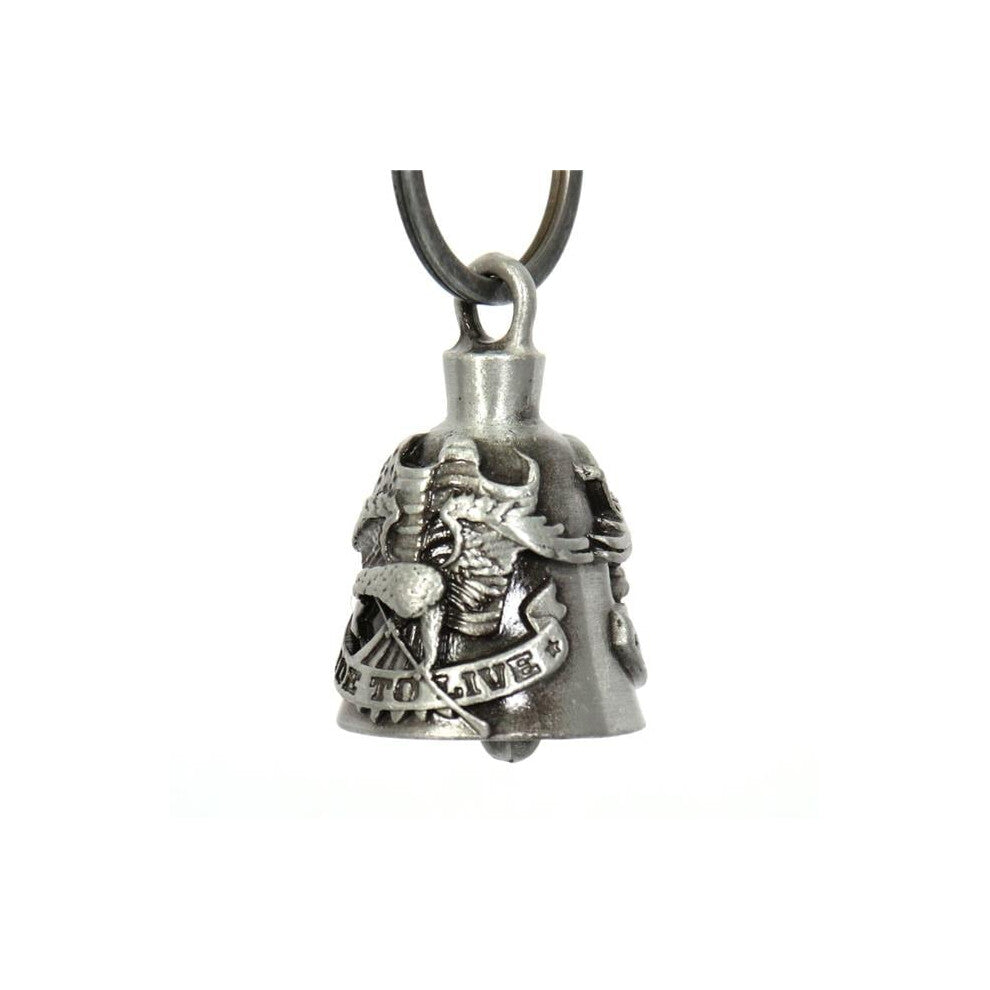 Hot Leathers BEM1033 Ride to Live Bell Pendant - Silver
