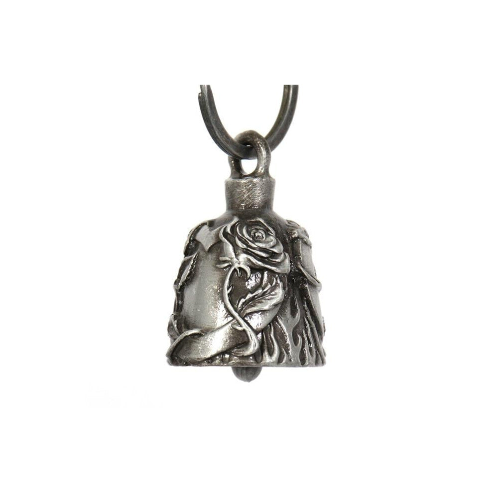 Hot Leathers BEM1024 Rose Banner Bell Pendant - Silver